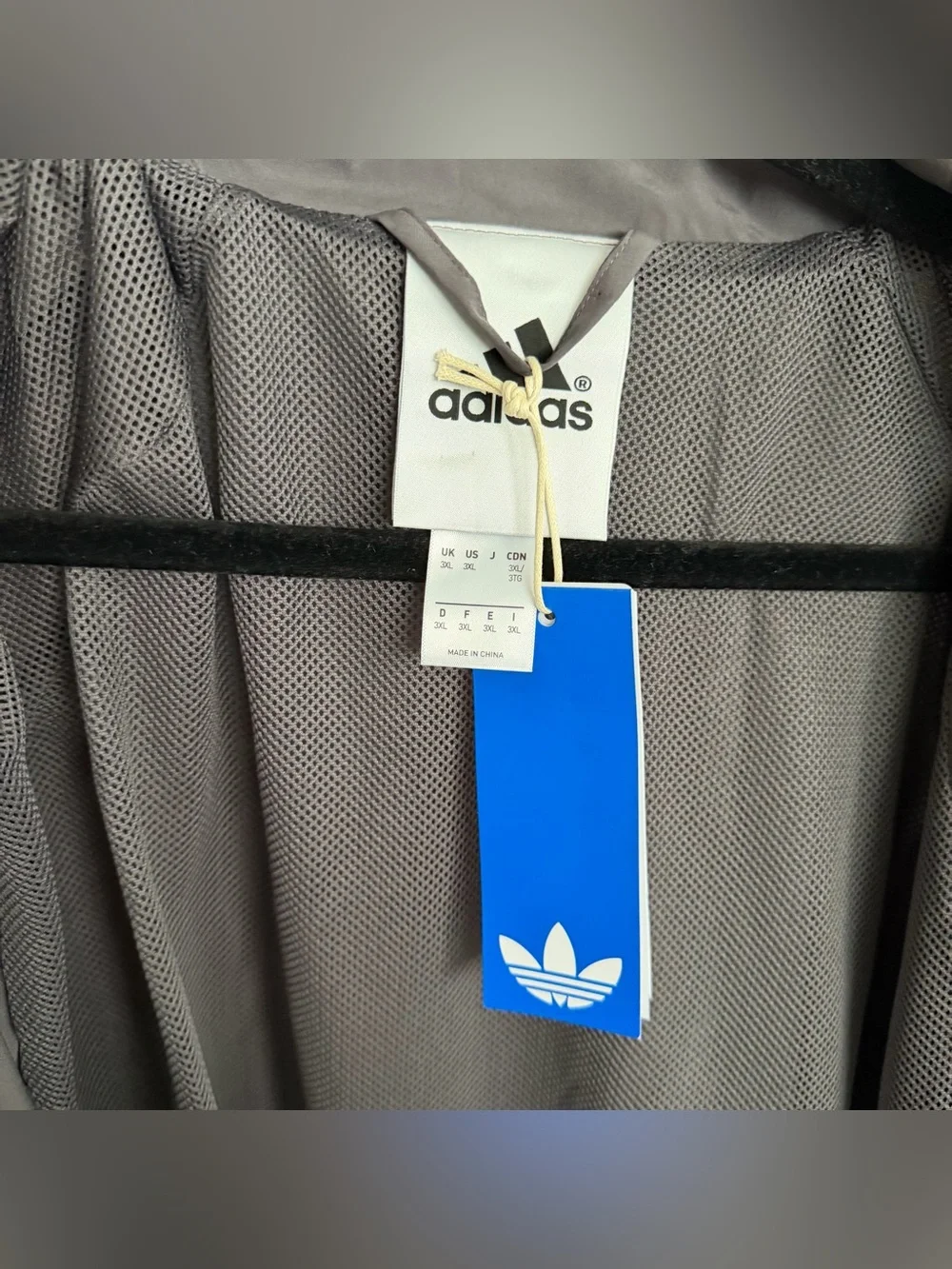 Men’s Adidas Teamgeist Adicolor Funnel Neck Loose Fit Woven Track Top Size 3XL